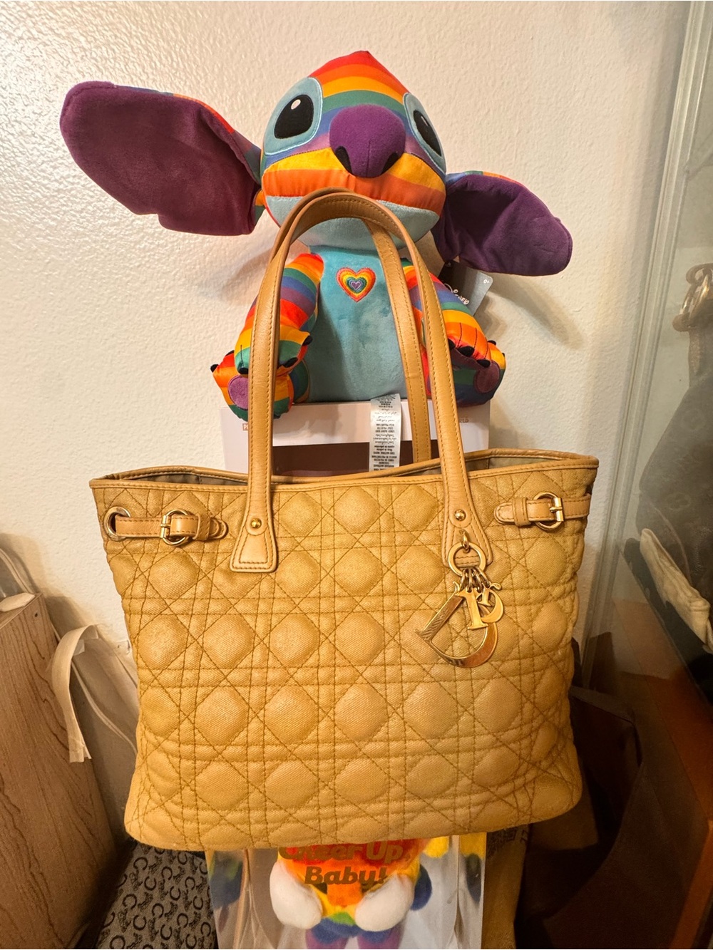 Dior Cannage Quilted Tote Bag